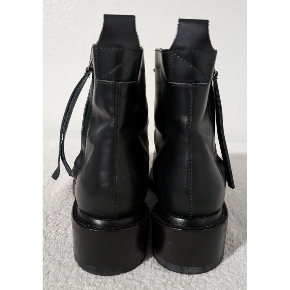 Acne Black Leather Combat Boots - Picture 7 of 11